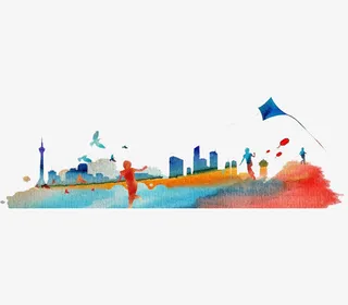 放风筝的孩子免抠