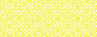 黄色简约花纹边框纹理免抠