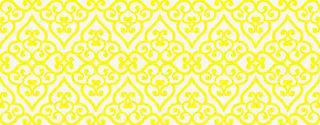 黄色简约花纹边框纹理免抠