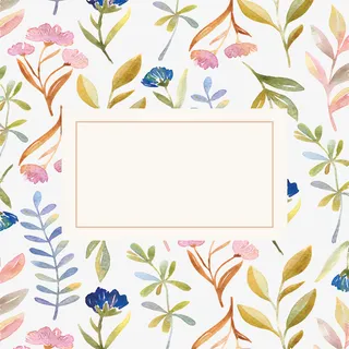 春天手绘水彩花卉纹理免抠