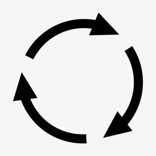 手绘扁平循环箭头免抠