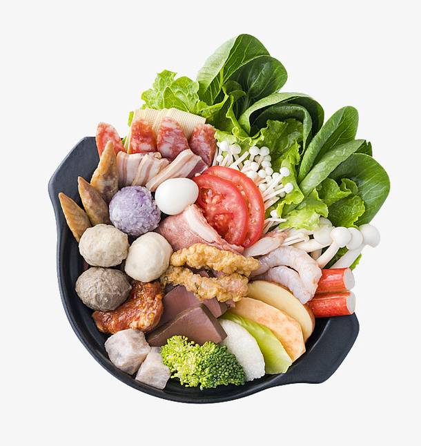 火锅里的配菜免抠