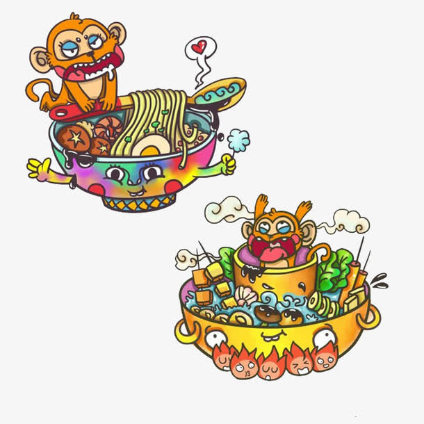 一碗美食图案免抠