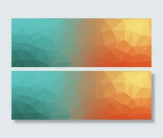 折纸对比立体几何背景banner