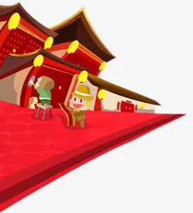 春节，让爱回家中国风贴春联免抠