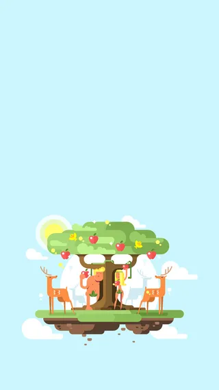 卡通元素H5背景高清