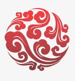 祥云圆形素材免抠