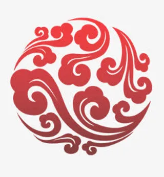 祥云圆形素材免抠