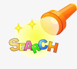 手电照出卡通的字体免抠