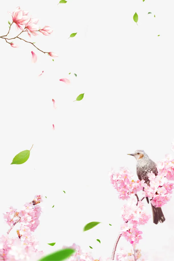 阳春三月赏花节海报背景