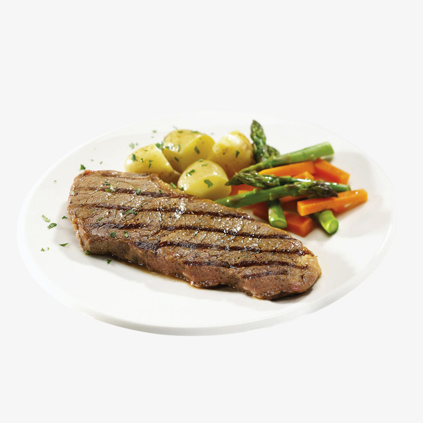 丸子沙朗牛排西餐食品免抠