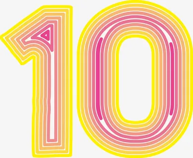 10线条发光效果艺术字免抠