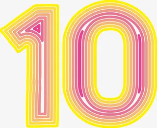 10线条发光效果艺术字免抠