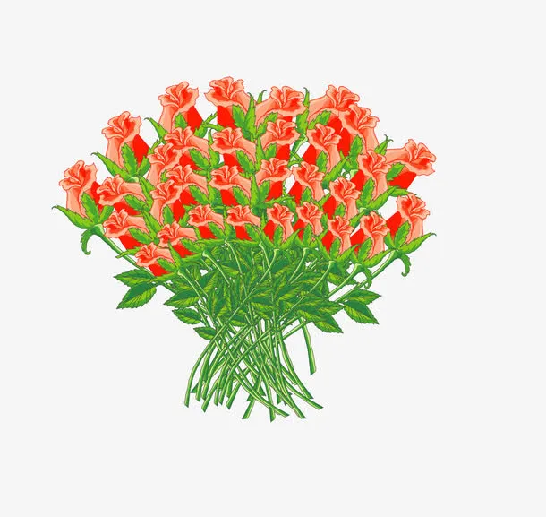 一束玫瑰花免抠