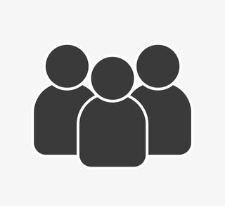 简约黑白三个人人物图标免抠