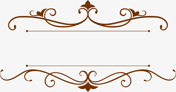 卡通棕色框框免抠