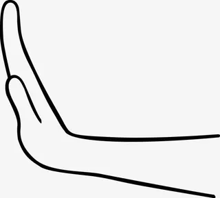 表示拒绝手势的简笔画矢量免抠