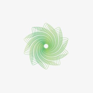 绿色网状花朵免抠