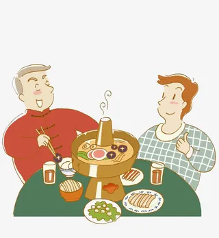 吃火锅冒菜的人免抠