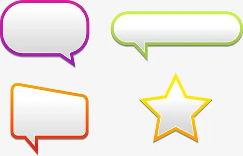 矢量炫彩对话框免抠