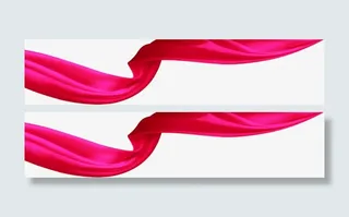 枚红色带子美容院图片免抠