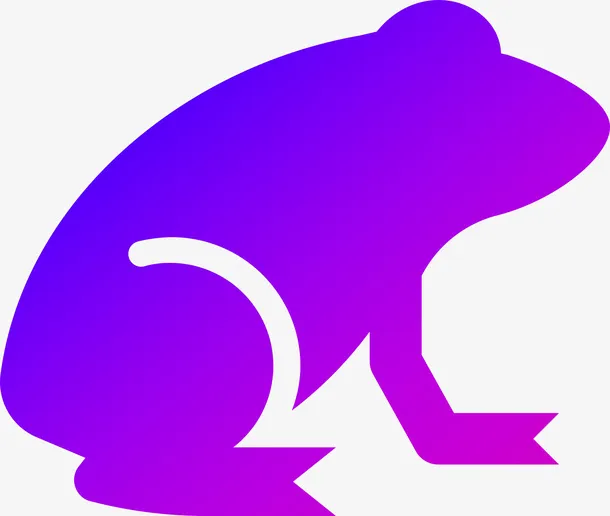 蓝紫色，渐变，青蛙，矢量，放大，方便免抠