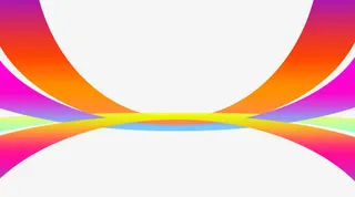 彩色漂浮渐变丝带免抠