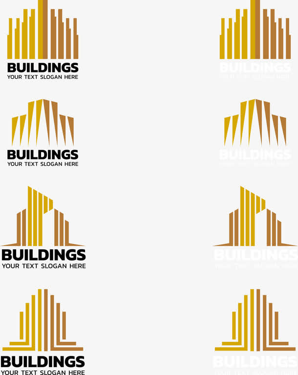 矢量房地产楼房建筑造型LOGO免抠