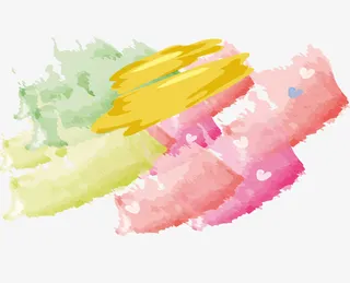 水彩笔刷元素免抠