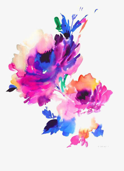 水彩鲜花免抠