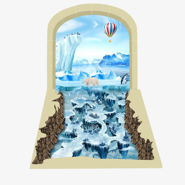 3D地板画免抠