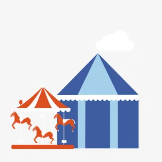 可爱卡通欢度六一儿童节雪糕房子免抠