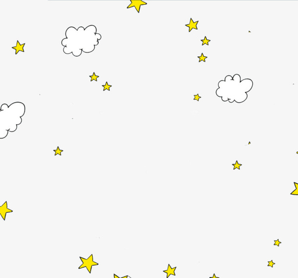 卡通漂浮星星云朵免抠
