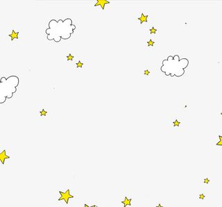 卡通漂浮星星云朵免抠