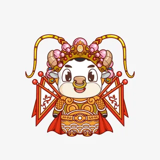 新年生肖小牛元素免抠