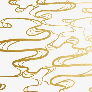 国潮金色云纹免抠背景底纹元素