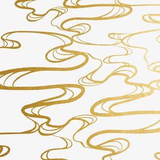 国潮金色云纹免抠背景底纹元素