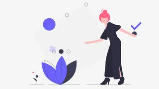 插画，春天，美女，花免抠