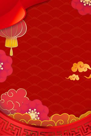 红色虎年中国风新年春节背景高清