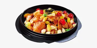 鸡公煲中国风美食免抠