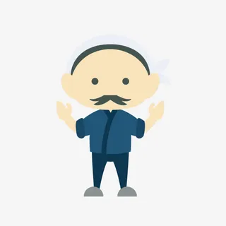 手绘陶艺师免抠