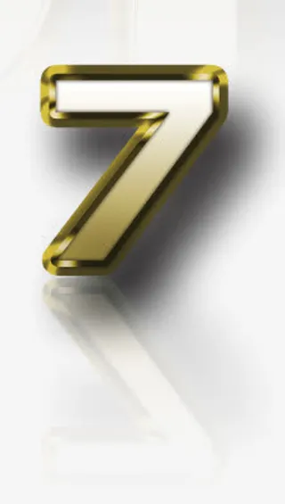 黄金质感字母数字7免抠