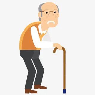 驼背的老爷爷免抠