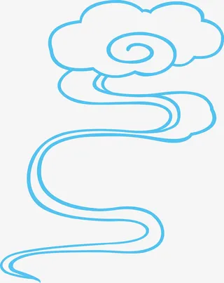祥云烟雾创意矢量图免抠