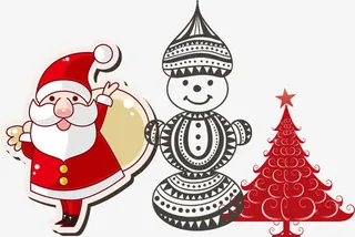 雪人圣诞树圣诞老人免抠