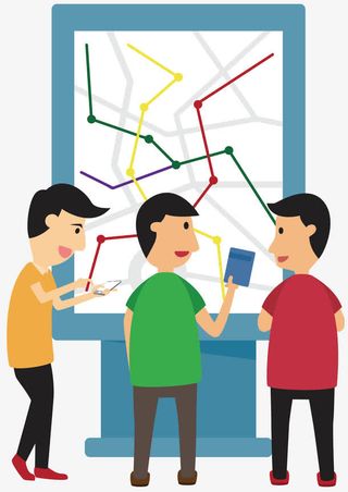 卡通旅游人物矢量图表免抠