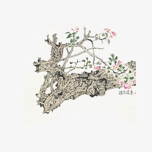 枯树逢春免抠
