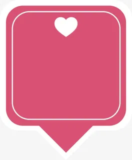 爱心语言框免抠