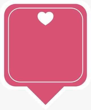 爱心语言框免抠