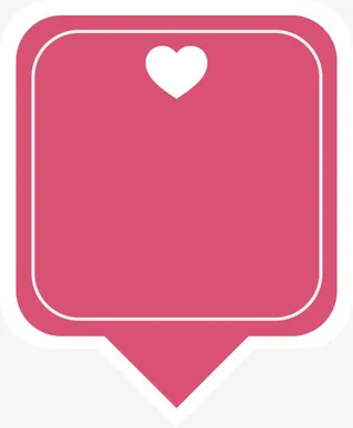 爱心语言框免抠